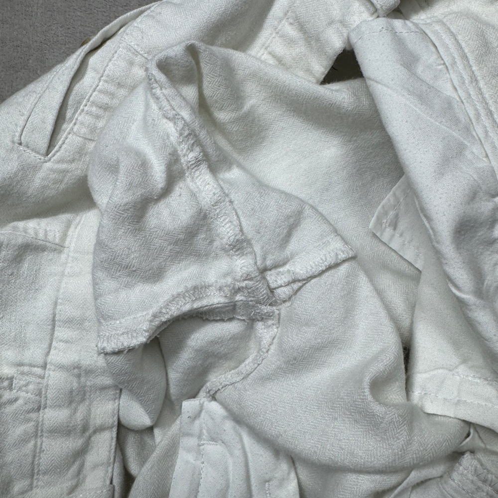 Perry Ellis Men’s Linen Cotton Blend Coastal Nautical White Shorts Size 34 - Picture 14 of 16